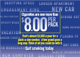 Eight dollars a pack