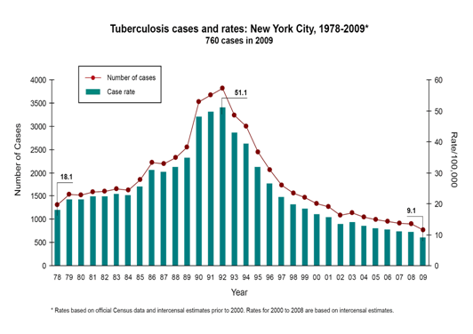 Tuberculosis cases and rates