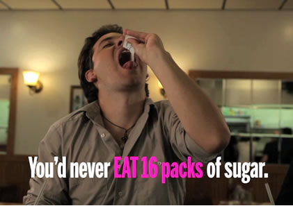 You'd never eat 16 packs of sugar.
