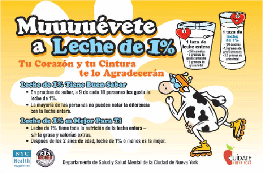 Mooove to 1% Milk Campaign Poster