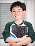 child wearing eyeglasses