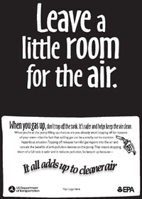 Leave a little room for the air