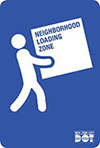 Neighborhood Loading Zone Pedestrian Sign