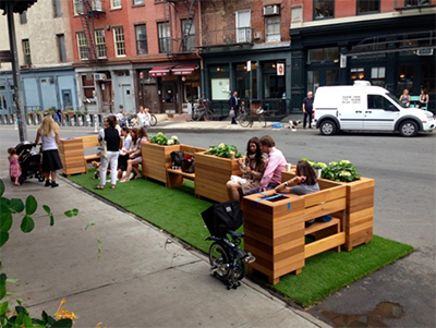 Basis for non-platform Street Seat (Tribeca, Manhattan)