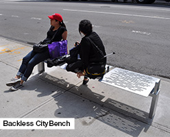 Backless City Bench