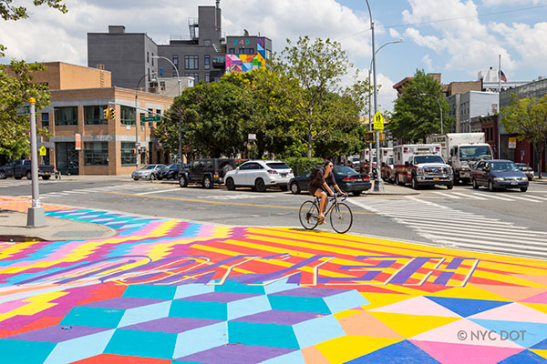 Queen Andrea, Big City of Dreams, Spring 2016. Presented with DOT Bike Share Program. Roebling Street and North 4th Street, Brooklyn Queen Andrea, Big City of Dreams, Spring 2016. Presented with DOT Bike Share Program. Roebling Street and North 4th Street, Brooklyn