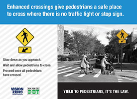 Vision Zero 'Yield to Pedestrians' poster