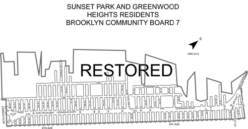 Sunset Park and Greenwood Heights Map