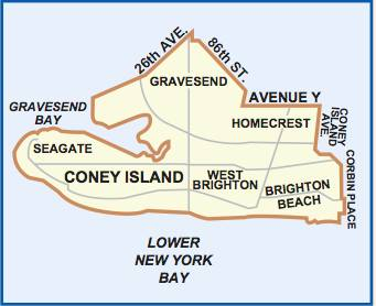 map of Brooklyn Community Board 13
