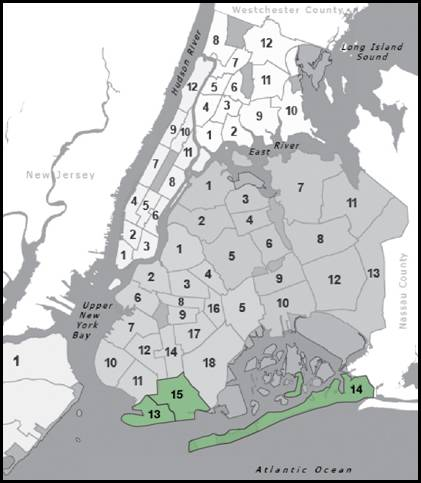 map of Community Boards with suspended ASP