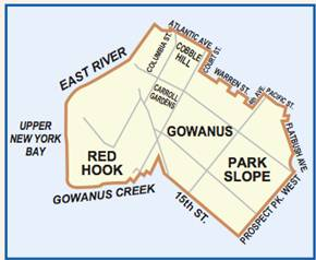 map of Brooklyn Community Board 6