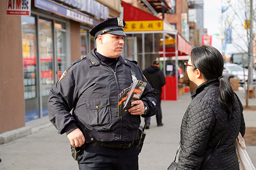NYPD Street Team Member and Pedestrian