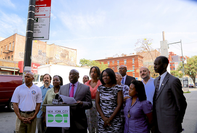 Brooklyn Borough Commissioner, Keith Bray and Brooklyn Borough President Eric L. Adams