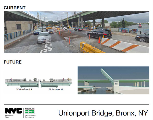 Current and Future Unionport Bridge, Bronx, NY