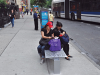 Image of people on City Bench Image of people on City Bench