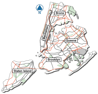 5 Borough Map