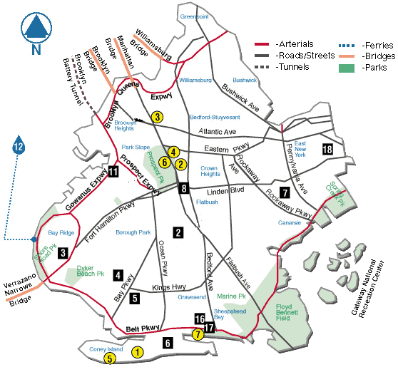 map of nyc boroughs. Brooklyn Borough Map