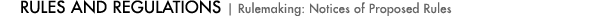 Rulemaking: Notices of Proposed Rules
