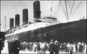 Cunard's Lusitania in New York