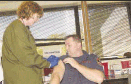 Single point of distribution (POD) for flu shot vaccination