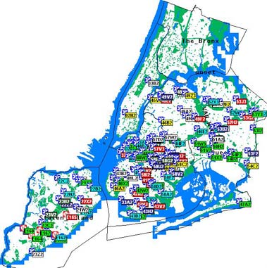 A map of New York City A map of New York City
