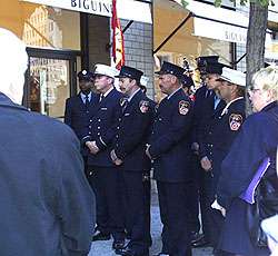 FDNY dignitaries at the presentation