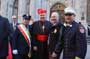 Fire Commissioner Nicholas Scoppetta, Columbia Association president, Cardinal Egan and Chief Cassano at the Parade