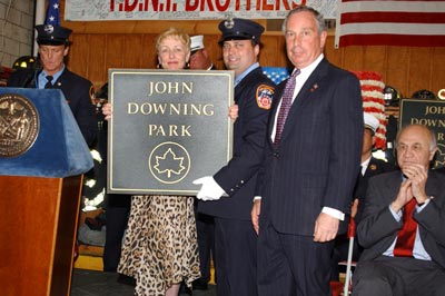 Park is dedicated in FF Downing's name.