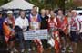 FDNY team donating check to charity