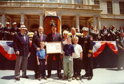 FF Matthew E. Barnes receives the Honor Legion Medal