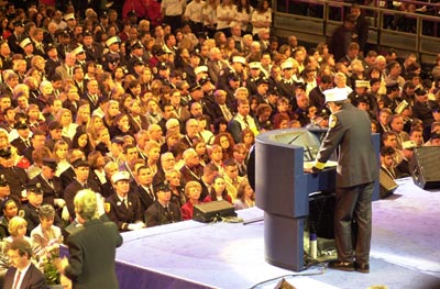 FDNY Chief of Department, Frank P. Cruthers, addresses the attendees.