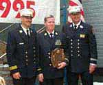 Chief Fox receives plaque for his time as Capt in E 254
