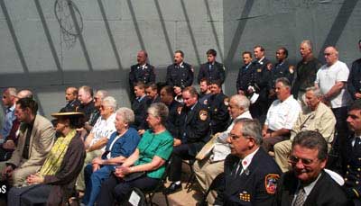 The crowd pays homage to Cpt Roberts