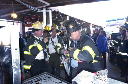 FDNY Command Chiefs coordinate the rescue efforts from the Command Post.