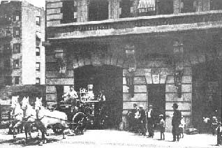 Engine 76 pulled by two horses