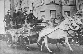 Engine 76 pulled by two horses
