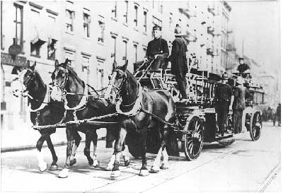 Ladder 5  pulled by team of horses