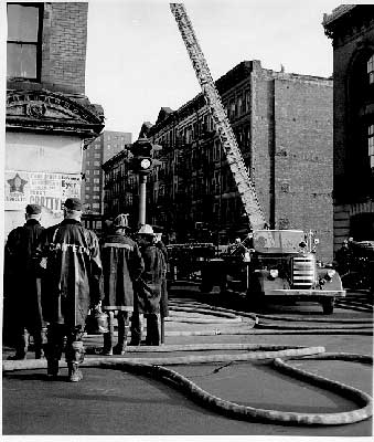 Ladder 26 aerial raised
