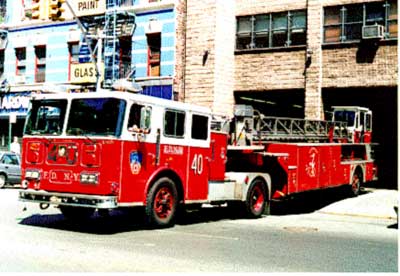 Ladder 40 coming out of quarters