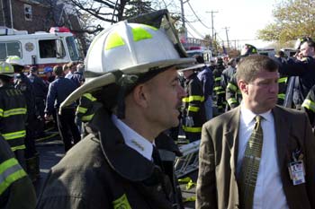 Chief of Operations Cassano provides direction onscene.