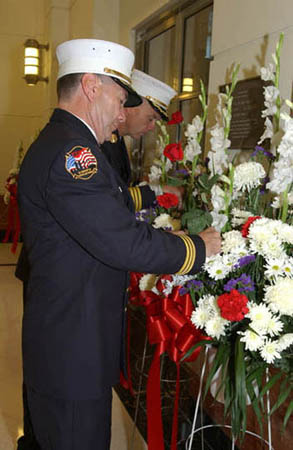 Memorial Services at FDNY HQ, September 11, 2003