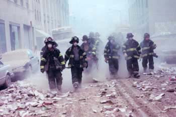 Through the dust and debris.