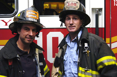 Firefighters from Ladder 108 Rescue Man from an Apartment Fire