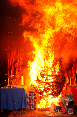 It only took three minutes for fire to engulf the mock apartment.
