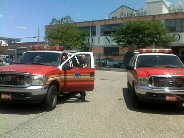 Fire Inspectors Richard Roche and Nicholas Morat.