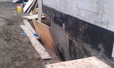 The trench from which the victim was removed.