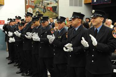 The newly promoted lieutenants.