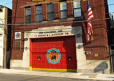 The quarters of Engine 155 and Ladder 78, near where the children were found.