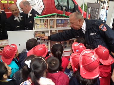 The FDNY kicked off Fire Prevention Week in a big way on Oct. 9, with fire safety education, demonstrations and swearing in more than 300 Junior Firefighters and EMTs at Rockefeller Center in Manhattan.