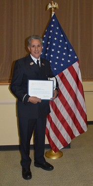 Lt. Anthony Mancuso with his Customer Service Excellence Award